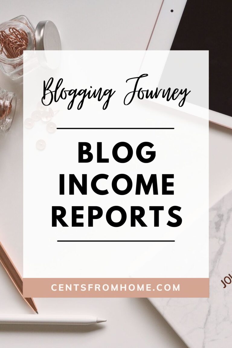 Cents from home - Blog Income Reports